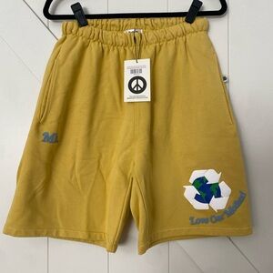 Madhappy Yellow Fleece Shorts